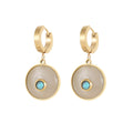 Wholesale Vintage Gold Plated Filled Hoop Earrings Stainless Steel Pendant for Women's Wedding or Gift