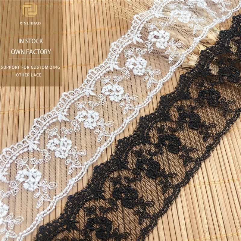 Water Soluble Lace Lace Lace Fabric Two-sided Garment Accessories 2 Strands of Good Quality Mesh Flower Skirt Accessories