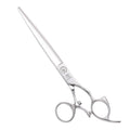 HUASIS HU2-75 7.5inch Straight Scissors with Swivel Single Thumb Ring 440C Shear for Dog Grooming Free Ship