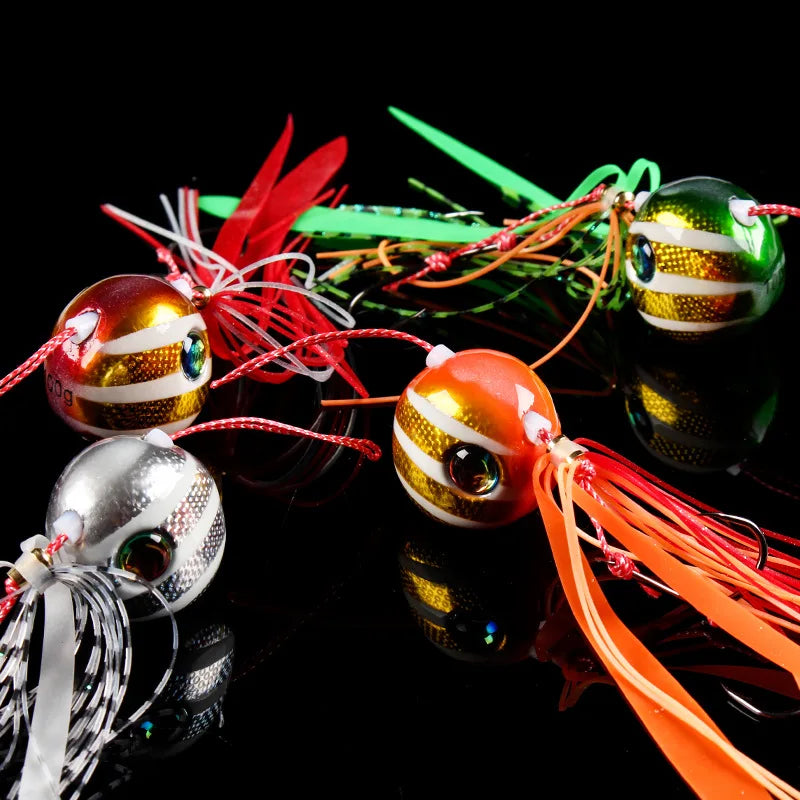 45g 60g 80g 100g 120g Bottomship Inchiku Jigs Metal Slow Jig Head Skirts Hook Sinking Saltwater Fishing Marlin Lure Hard Bait