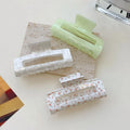 Hot Sale Accessories Women Big Small Cellulose Acetate Hair Claw Large Custom Rectangle Wholesale Hair Claw Clips for Women