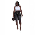 Custom Logo Summer Fashion Streetwear Women Denim Pants High Waist Midi Pants Women Casual Jean Pants