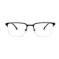 Wholesale Square Full Rim Stainless Steel Frame Sunglasses Shiny Gold Floral Patterned Design Unisex Custom Brand RTM1003