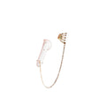 2022 Gold-Plated Metal Chains Wireless Bluetooth Headset Holder Strap Anti-Lost Headphones Clip and Earrings Gift