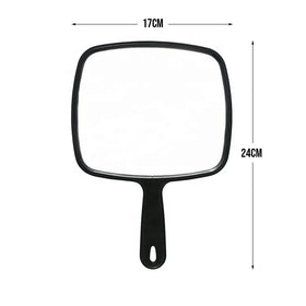 Hot Sale Private Label Barber ABS Plastic Large Wall Mirror Handheld Square Custom Salon Hand Mirror