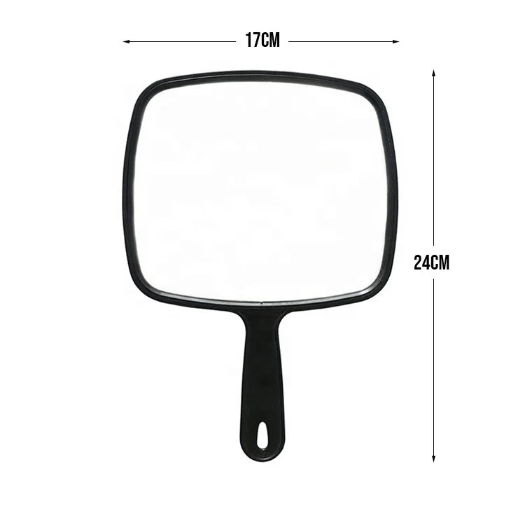 Hot Sale Private Label Barber ABS Plastic Large Wall Mirror Handheld Square Custom Salon Hand Mirror MegaBDM