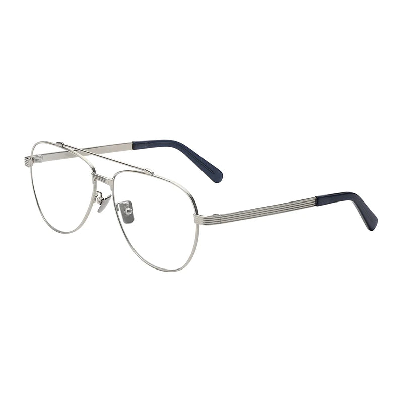 Vintage Square Classic Diamond Face Shape Double Bridges Metal Glasses Frame Unisex for Reading Fashion Retro Eyeglasses