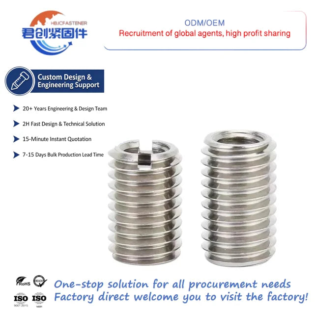 Wholesale 304 Stainless Steel Threaded Inserts Wire Thread Sleeves by Manufacturer Galvanized