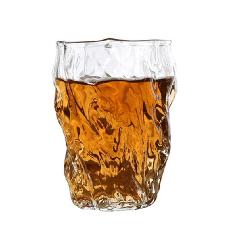 Japanese Creative Design Stake Shape Old Fashioned Glass Whisky Brandy Wine Beer 270ml Capacity Classic Style Aroma Locking