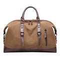 2025 Custom Print Logo Wholesale Large Capacity Classic Sport Men PU Leather Canvas Duffel Bag