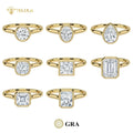 TELULA Moissanite Ring 925 Sterling Silver Bezel Setting 1CT GRA Certified Wedding Band Moissanite Ring