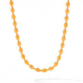 Clioro Daily ware Wholesale Stainless Steel Jewelry PVD Gold Plated Simple Oval Rice Bead Link Chain Necklace for Women