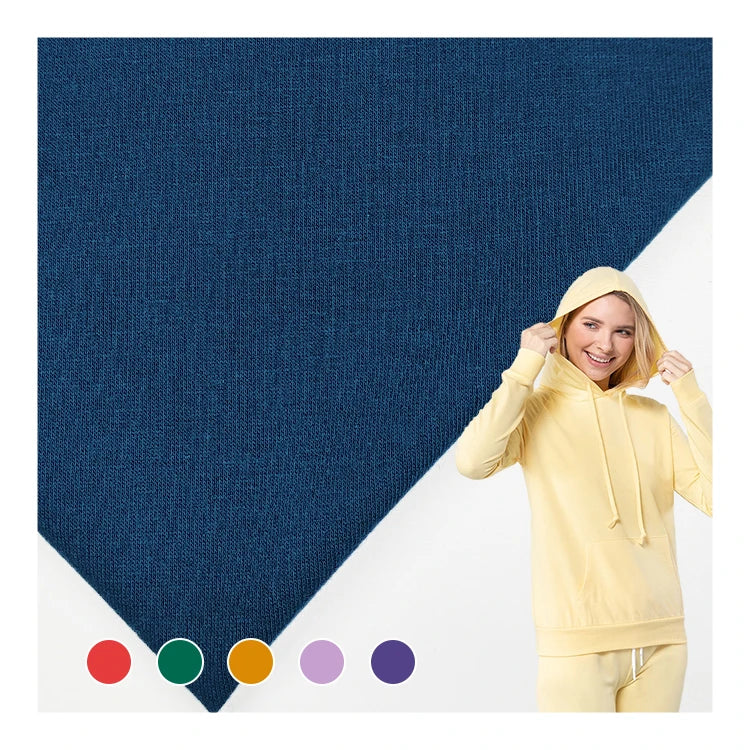 Custom Design Solid Knitted French Terry Fabric Rayon Material Stock Lot Polyester Spandex Terry Fabric for Hoodies/
