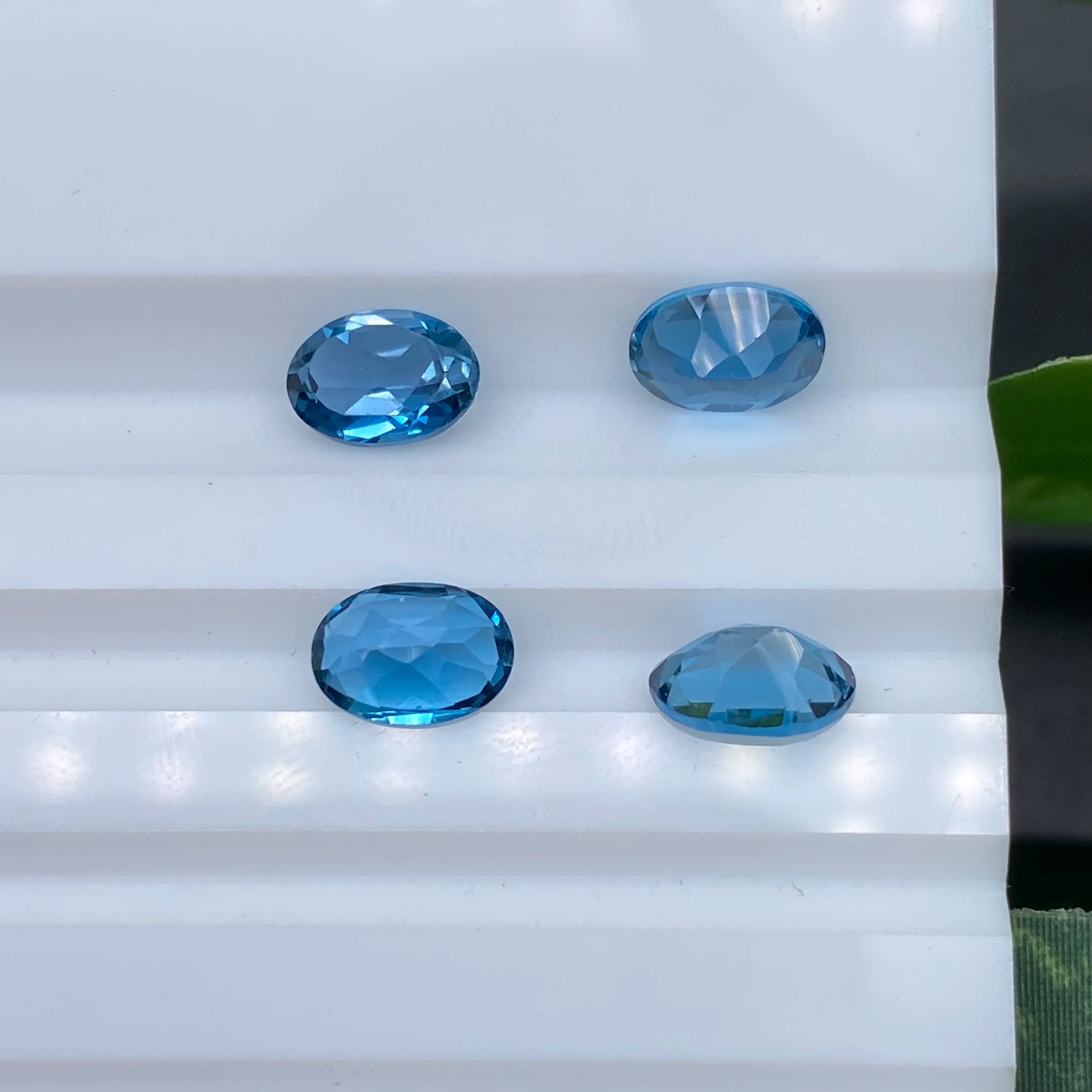 Oval Shape 4x3mm~10x8mm Good Quality Faceted Cut Loose Gemstones  Wholesale Prices Jewelry Making Natural London Blue Topaz