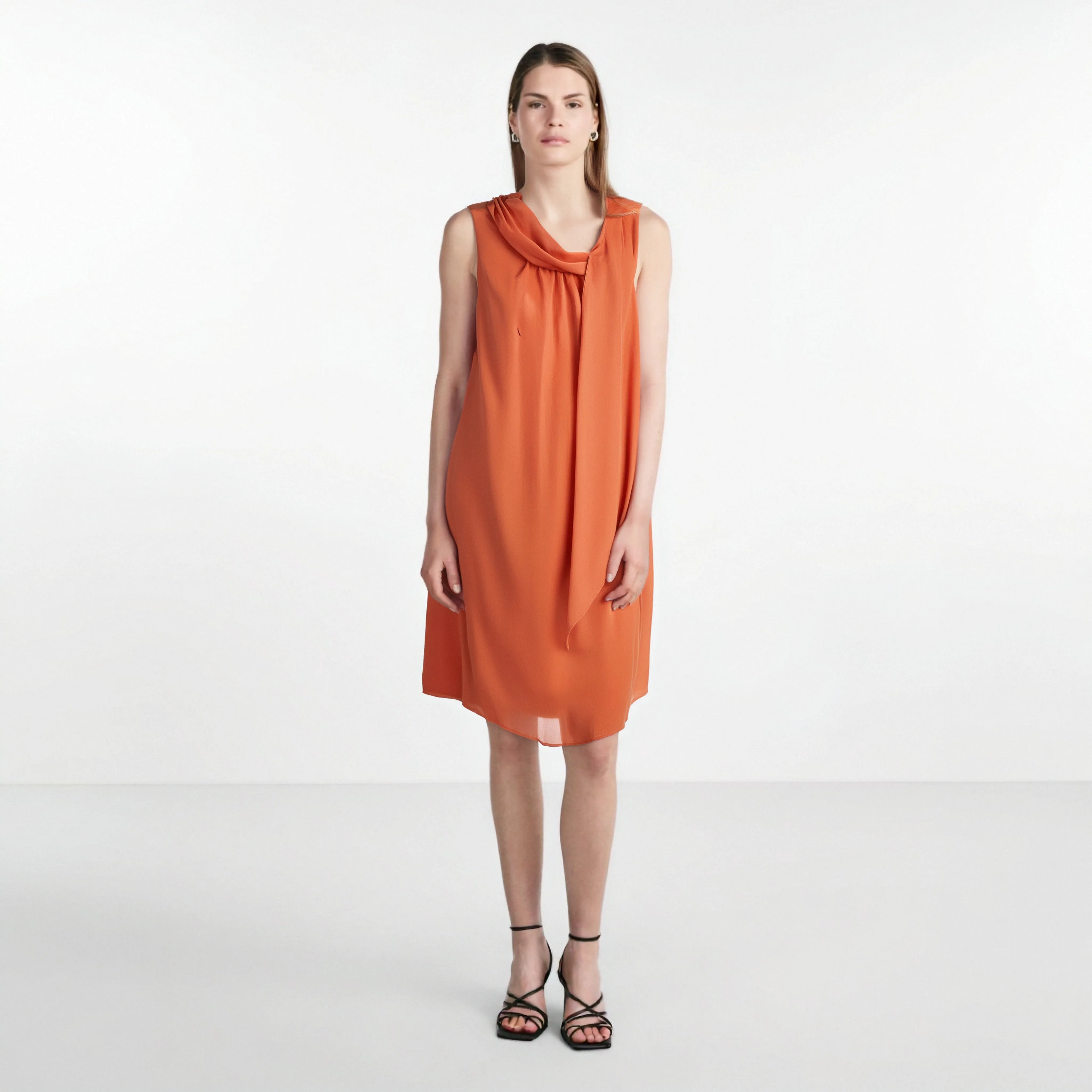 Straight Pageant Elegant Dress Stylish Women Dress 25 Years Burnt Orange Dresses