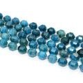 Wholesale 8mm Natural Bucket Shaped Apatite Loose Gemstone Beads For DIY Jewelry