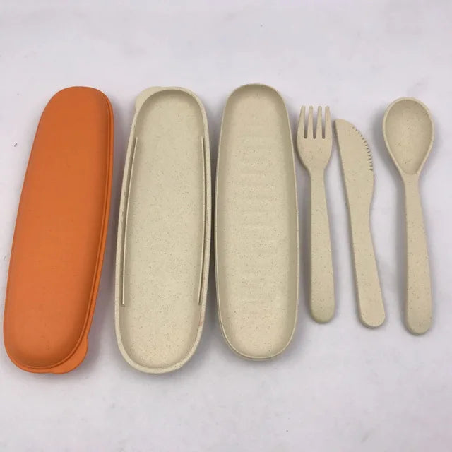 Wholesale Customized Cutlery Plastic Fork Knife Spoon Set With Storage Box