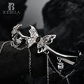 ICEBELA Nightclub Party Icebella Fine Jewelry 925 Sterling Silver Chic Butterfly 5A Zircon Inlaid Tassel Arm Ring for Girls