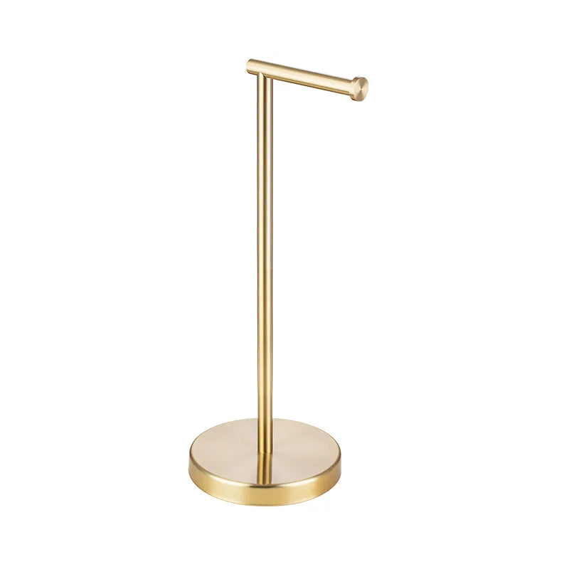 Stand Stainless Steel Pedestal Tissue Roll Holder Free Standing Bathroom Toilet Paper Holder
