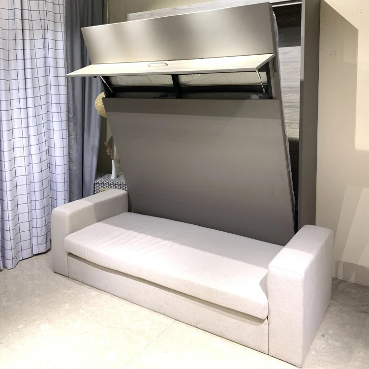 Manual Vertical Murphy Bed Hardware Kit Space-Saving Folding Wall Bed Mechanism with Sofa Connector