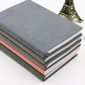 Wholesale Business A6 Notebook Custom logo Simple Office Sheepskin Soft Cover Skin Student Notebook Soft Surface Notepad