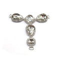 Silver Jewels Crystal Diamond T-back Bikini Chain Thong Bikini Connectors for Swimsuit Shining Rhinestone Accessories