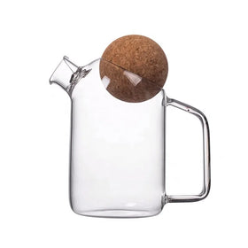 Household High Borosilicate Large Capacity Boiled Teapot Glass Tea Pot Juice Cold Kettle with Cork Lid