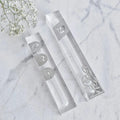 Judaica Jewish Gift Waterproof Scroll Holder Silver Mirrored Design Acrylic Mezuzah Case