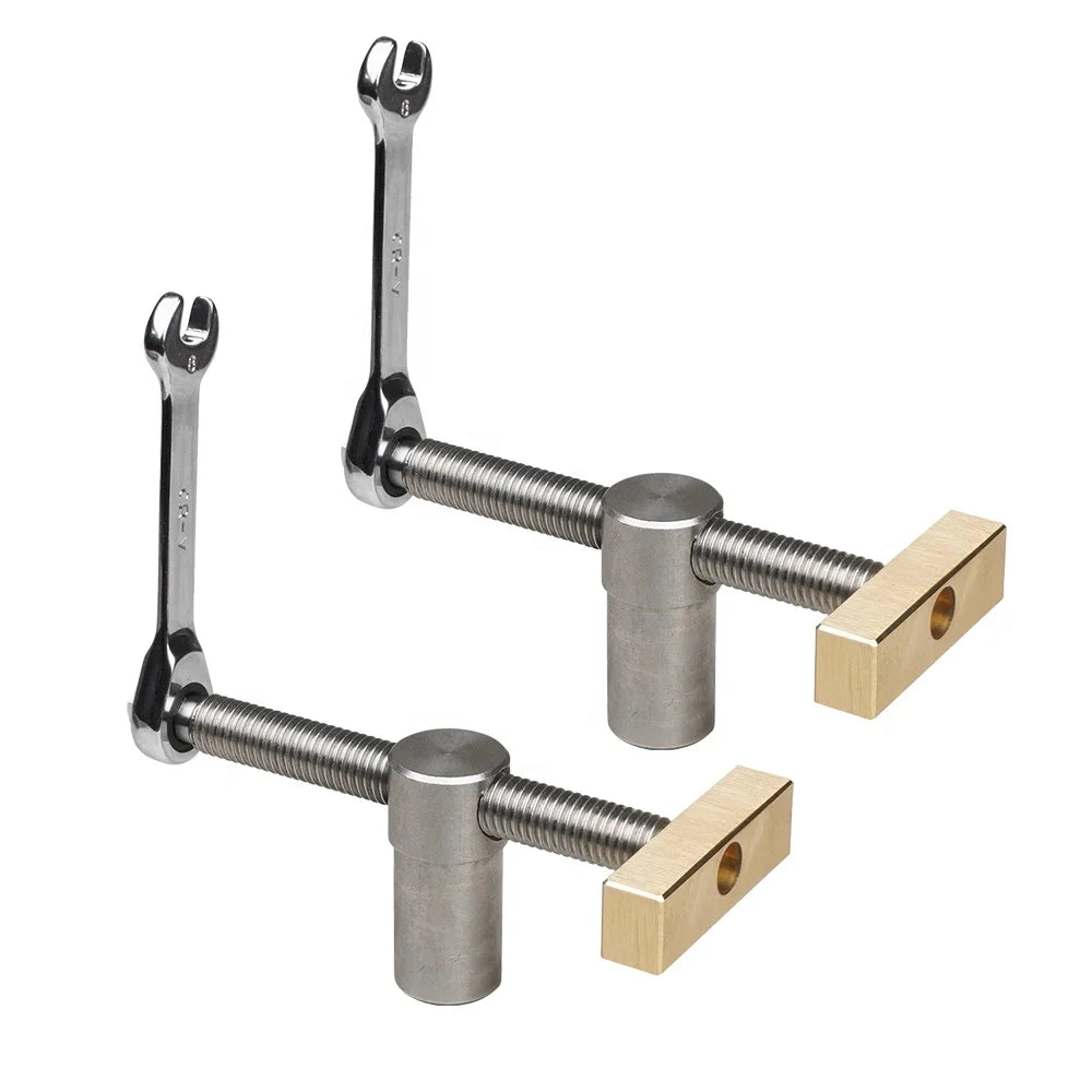 2 Pack Bench Dog Clamp 3/4 Inch Dog Hole Clamps for Woodworking Tools Adjustable Workbench Stop