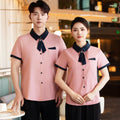 Wholesale Unisex Cafe bar Polo Shirt Custom Embroidered logo Waitress Waiter Uniform Restaurant