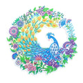 5D Diamond Painting Peacock Wreath Crystal Wreath Door Window Pendant Wall Painting Flower Diamond Art Craft