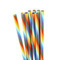Rainbow Customized Color Eco-Friendly Food Contact Safe Reusable Plastic Drinking Straws for Iced Coffee Bar Accessories
