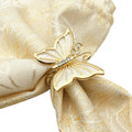 Hot Sale Luxury Napkin Ring Holder Metal Butterfly Design With Crystal for Weddings Parties Christmas New Model Table Camping