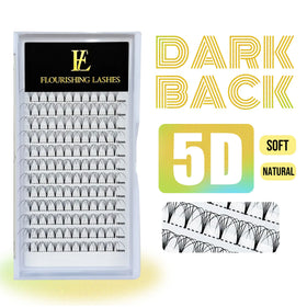 5D Volume Fans Eyelashes Heat Bonded Short Stem Premade Lashes