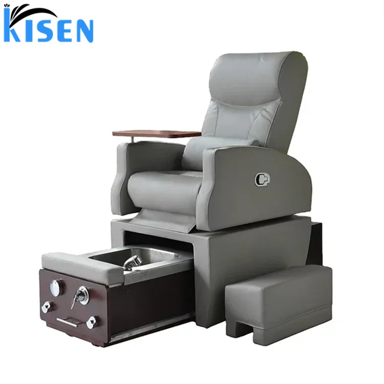 KISEN Modern Luxury Manicure Pedicure Spa Chair Electric No-Plumbing Foot Spa European Touch Massage Full Body Whirlpool Shape