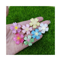 Resin Kawaii Flower Luminous Cherry Blossoms Flatback Cabochon Scrapbook Figurines DIY Bow Decor Accessories Craft