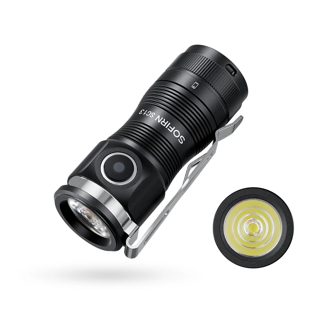 Sofirn SC13 Mini Torch 1300lm 217M SST40 High Reliability IPX8 Keychain Emergency Led Light 18350 Rechargeable Flashlight
