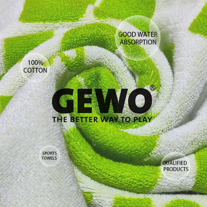 GEWO T01 35*75cm Table Tennis Towel for Badminton Tennis Running & Fitness Soft Absorb Sweat Durable Sports Towel