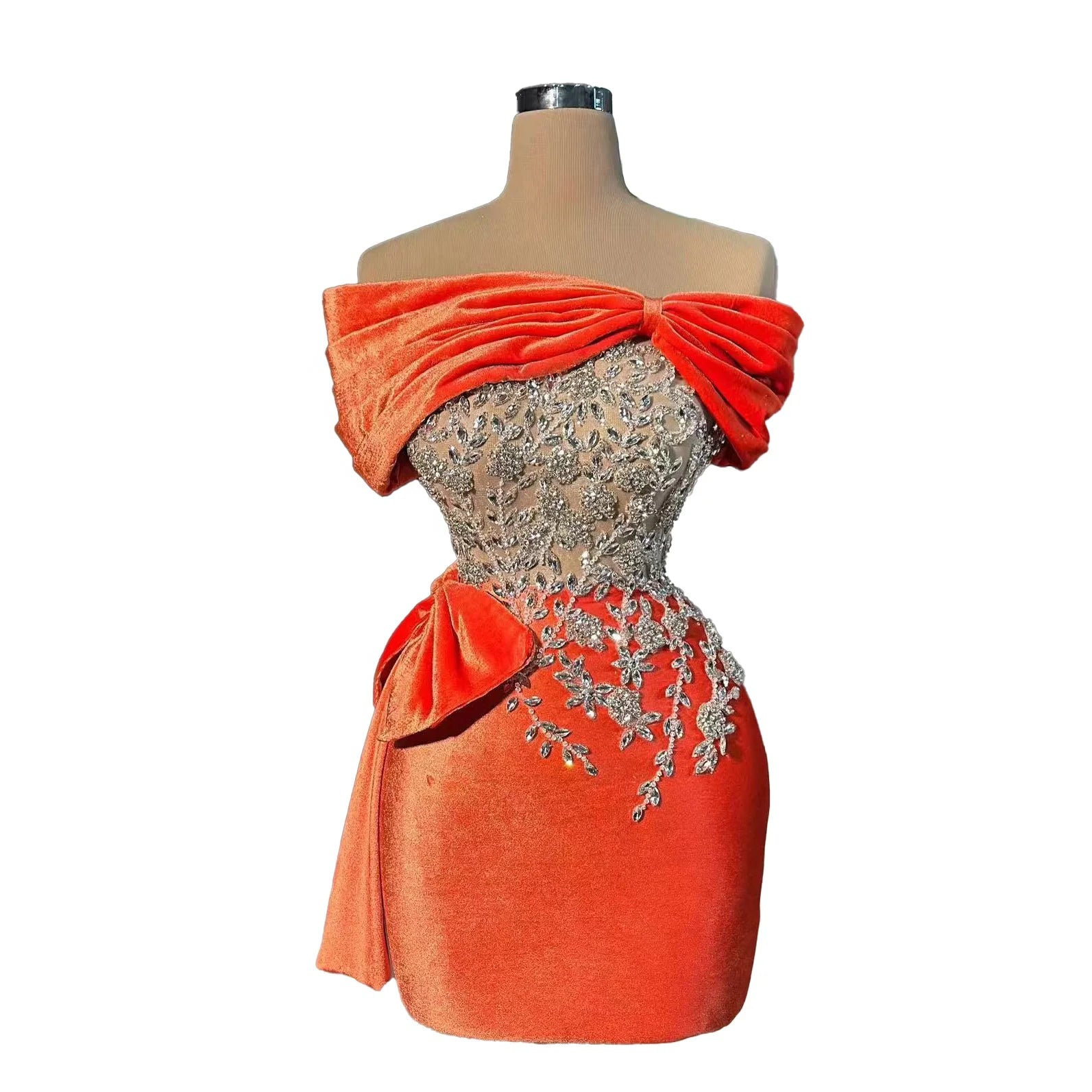 Dubai Inspired Anti-Static Satin Mermaid Prom Dress High Neck Crystal Lace Appliques Long Sleeves OEM Floral Ball Gown Floral