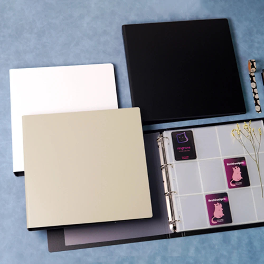 Archivalpro PP 3.5 Inch High Quality Premium White Black Multiple Sizes UV Printed Photo Card Album Book Solid DIY Ring Binder