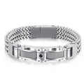 New Fashionista Creative Gold Stainless Steel Men's High-quality Inlaid Zircon Bracelet