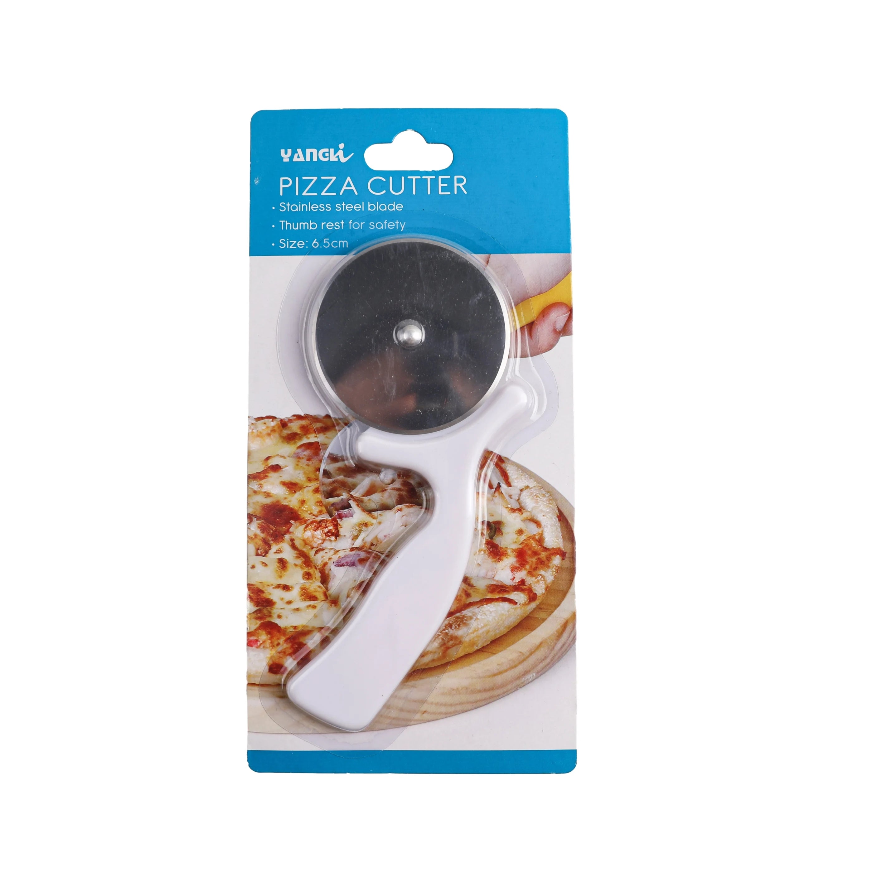 OEM Custom Round Metal Pizza Cutter with Anti-Slip Plastic Handle Wholesale Kitchen Accessories for Baking & Pastry