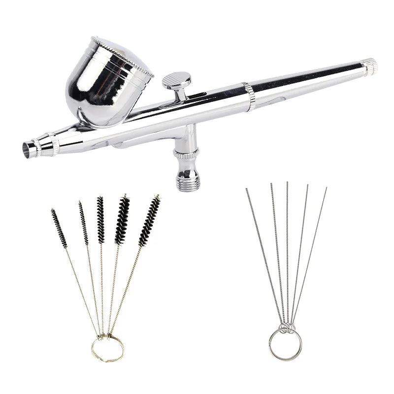 Double Action Air Brush Painting Set With Airbrush Cleaning Kit