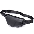Marrant Genuine Soft Leather Sling Bag Fashion Crossbody Fanny Pack with Long Shoulder Strap Leather Men's Chest Bag