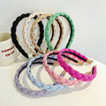 Ins Korean Style Fabric Headbands Simple Pure Color Twist Braided Headbands for Women
