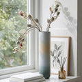 Merlin Living Nordic Style Modern Home Decor Hand-Pulled Ceramic Tabletop Vase with Floral Design for Home Decoration