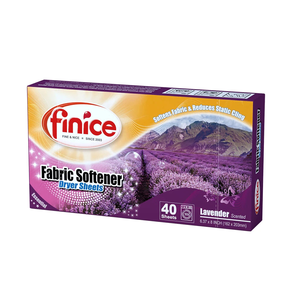 Finice Disposable Fabric Softener Sheets-Soft & Scented Home & Hotel Use Box-Packed Detergent