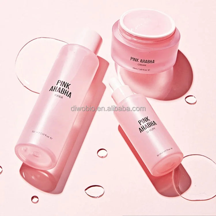 Oem Private Label Organic Rose Water Spray Face Skin Toner Whitening Skin Care Set