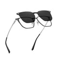 Magnetic Absorption Polarized Sunglasses Women Metal Clear Anti Glare 2 in 1 Magnetic Polarized Sunglasses