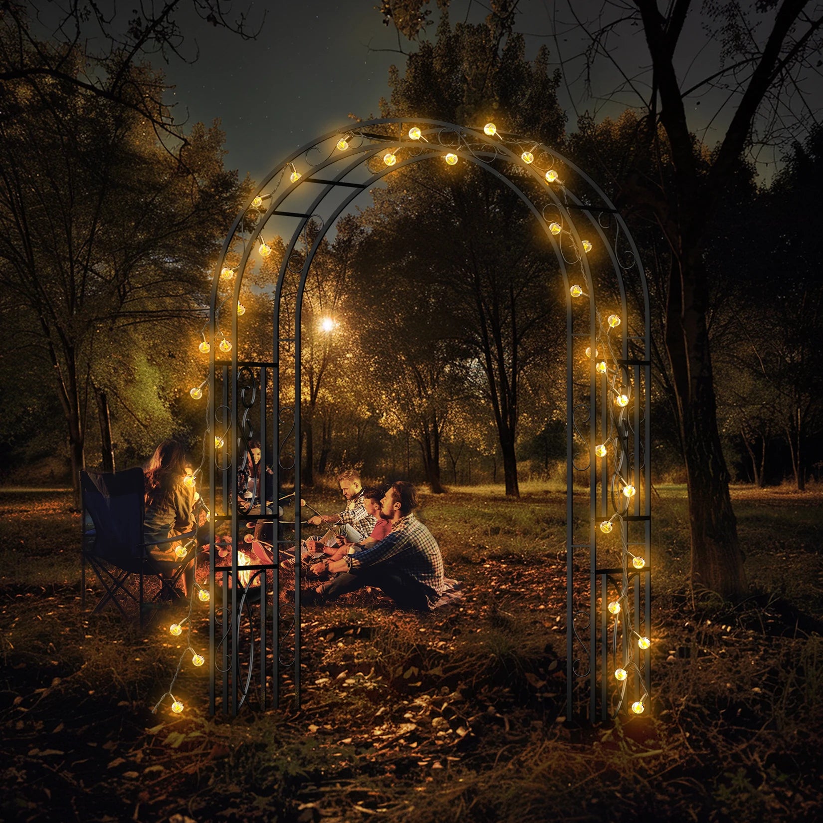 Heavy Duty Metal Garden Plant Arch Arbor Trellis Outdoor Wedding Arch Backdrop Ceremony Frame